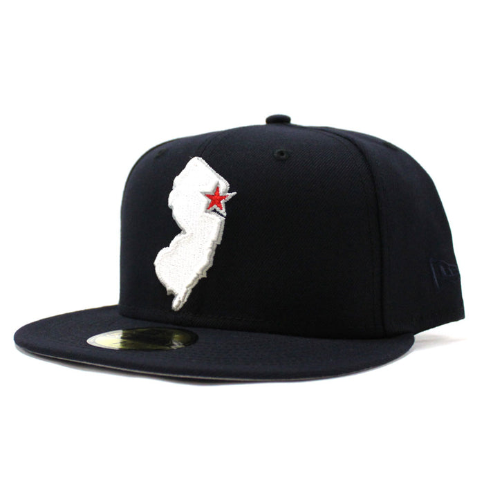 New Jersey State New Era 59Fifty Fitted Hat (Navy Gray Under Brim)