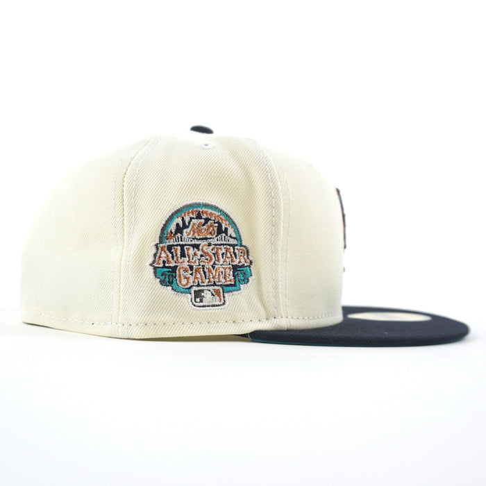 New York Mets 2013 All-Star Game New Era 59Fifty Fitted Hat (Chrome White Navy Aqua Under Brim)