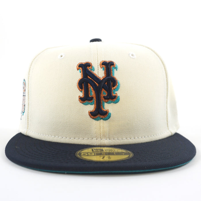 New York Mets 2013 All-Star Game New Era 59Fifty Fitted Hat (Chrome White Navy Aqua Under Brim)