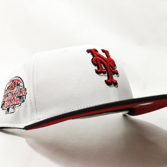 New York Mets 2013 All-Star Game New Era 59Fifty Fitted Hat (GITD White Black Red Under Brim)