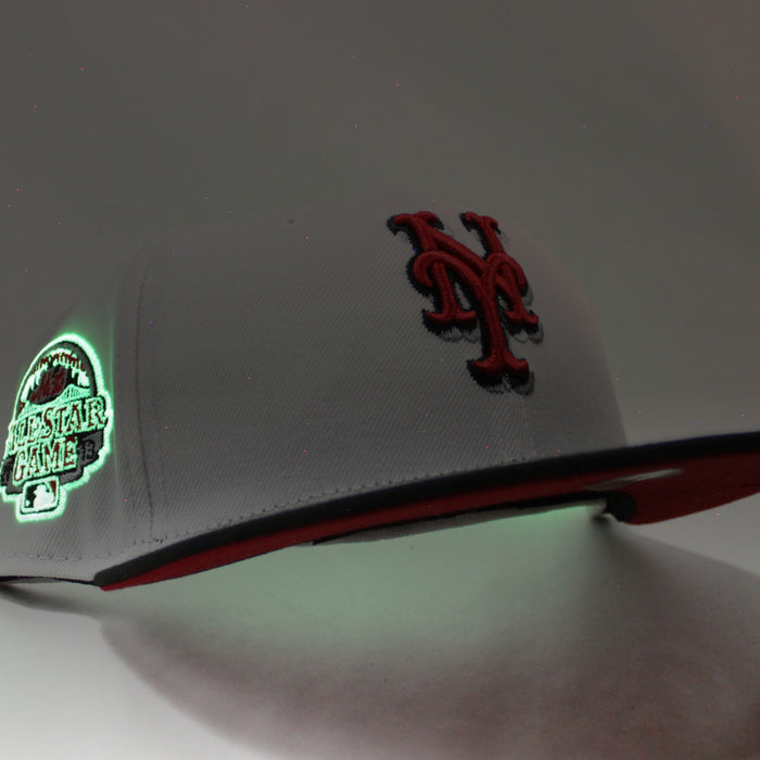 New York Mets 2013 All-Star Game New Era 59Fifty Fitted Hat (GITD White Black Red Under Brim)