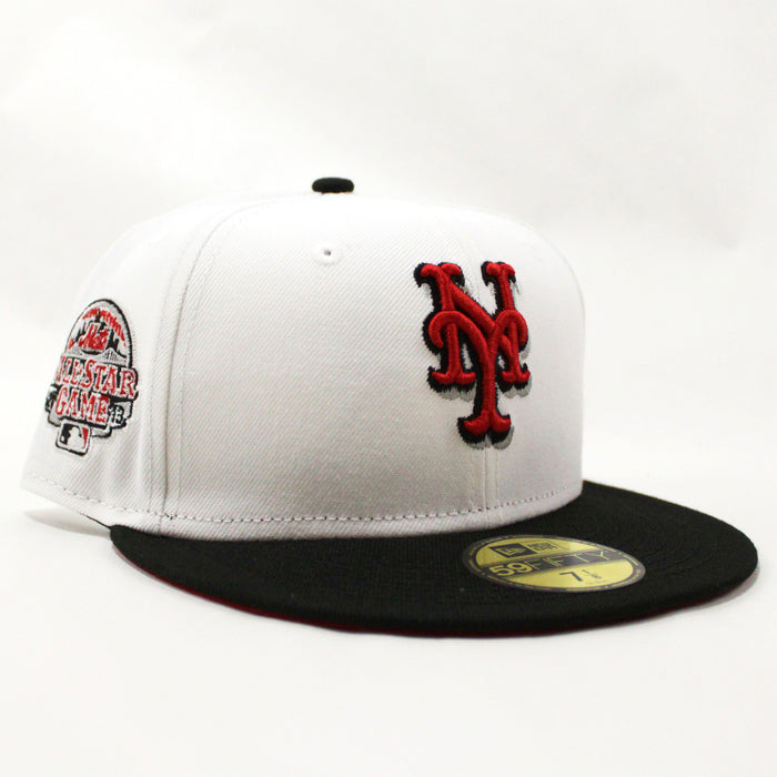 New York Mets 2013 All-Star Game New Era 59Fifty Fitted Hat (GITD White Black Red Under Brim)