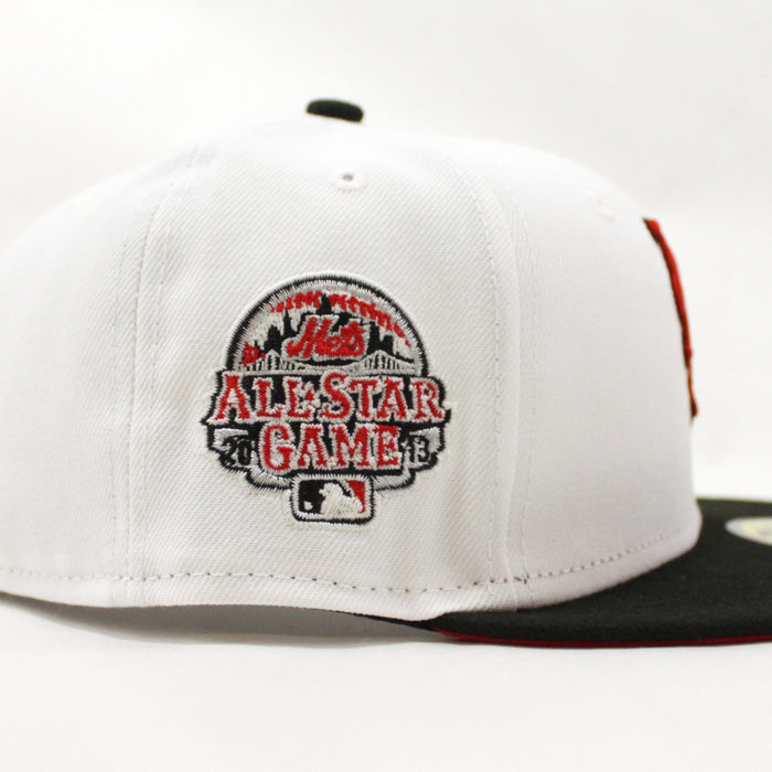 New York Mets 2013 All-Star Game New Era 59Fifty Fitted Hat (GITD White Black Red Under Brim)