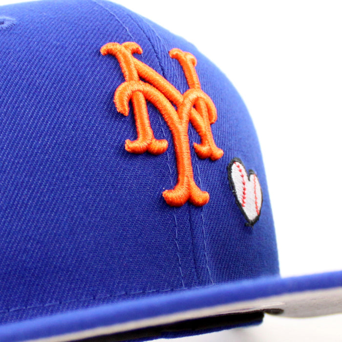New York Mets TEAM HEART 1986 World Series New Era 59Fifty Fitted Hat (Team Color Gray Under Brim)