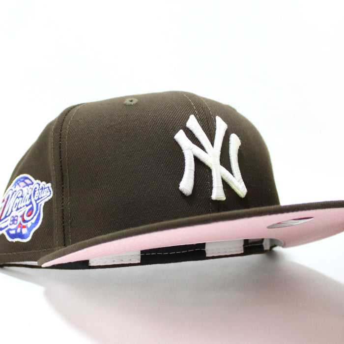 New York Yankees 1998 World Series 59Fifty New Era Fitted Hat (Brown Pink Under Brim)