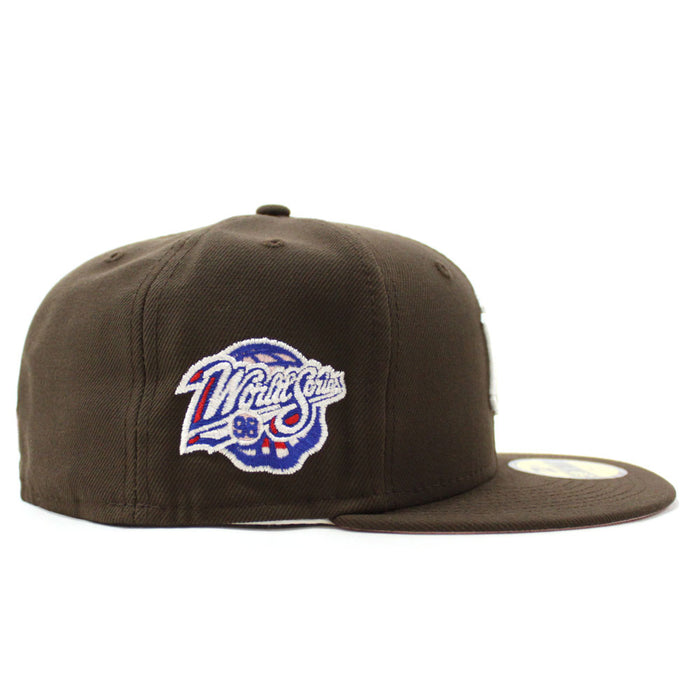 New York Yankees 1998 World Series 59Fifty New Era Fitted Hat (Brown Pink Under Brim)