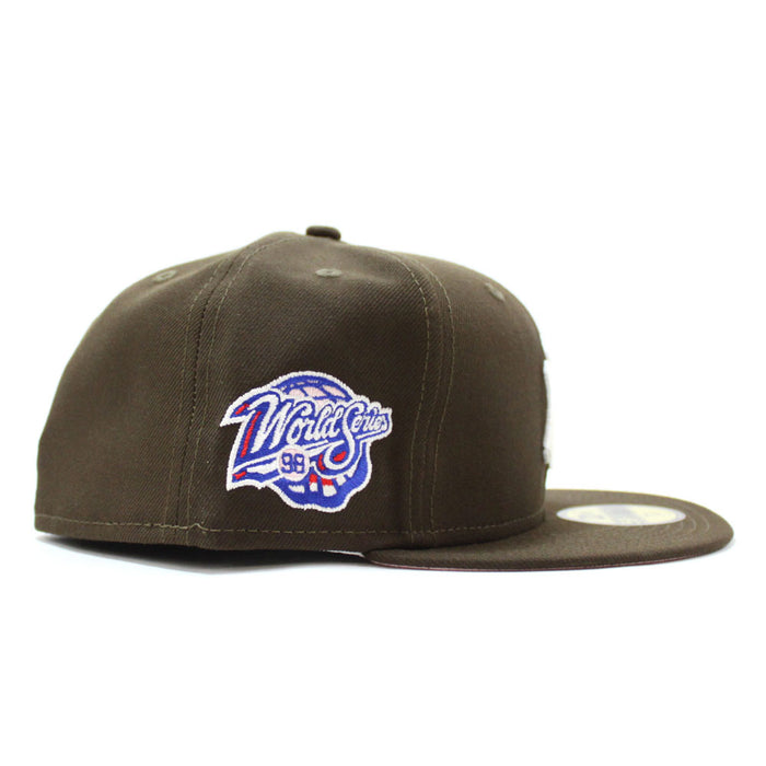 New York Yankees 1998 World Series 59Fifty New Era Fitted Hat (Brown Pink Under Brim)