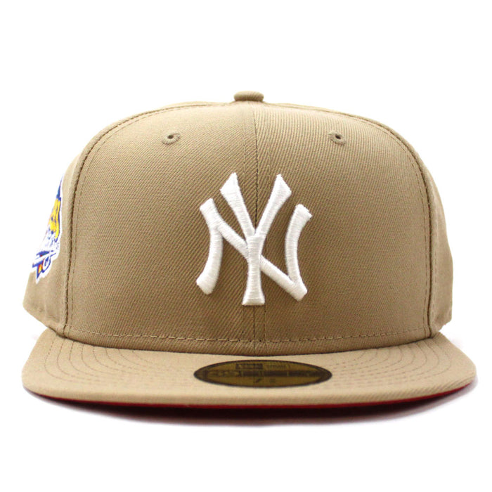 New York Yankees 1999 World Series New Era 59Fifty Fitted Hat (Camel Red Under Brim)