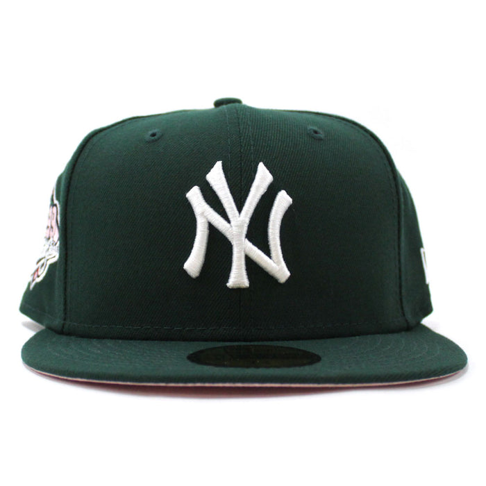 New York Yankees 1999 World Series New Era 59Fifty Fitted Hat (Dark Green Pink Under Brim)