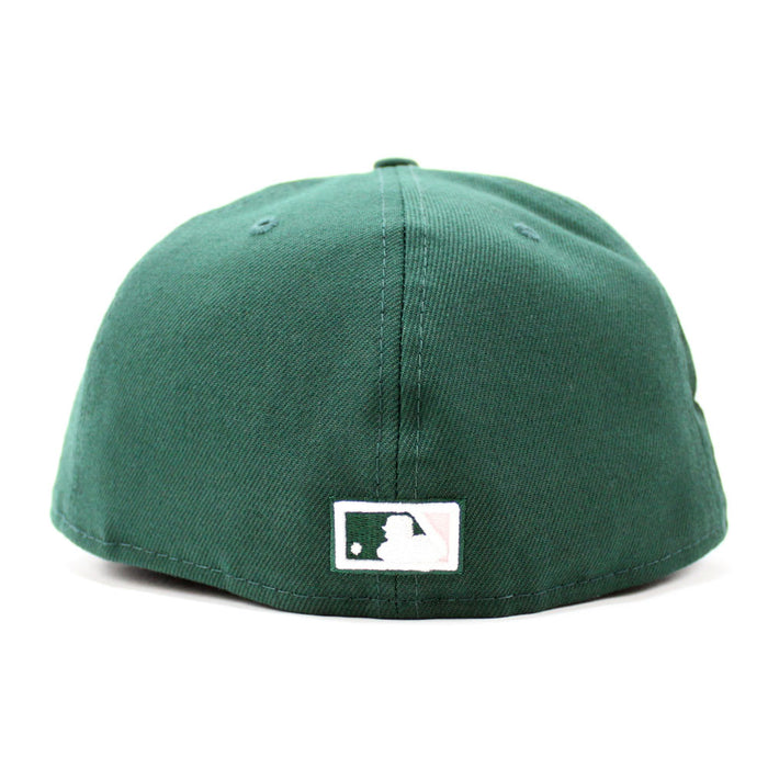 New York Yankees 1999 World Series New Era 59Fifty Fitted Hat (Dark Green Pink Under Brim)