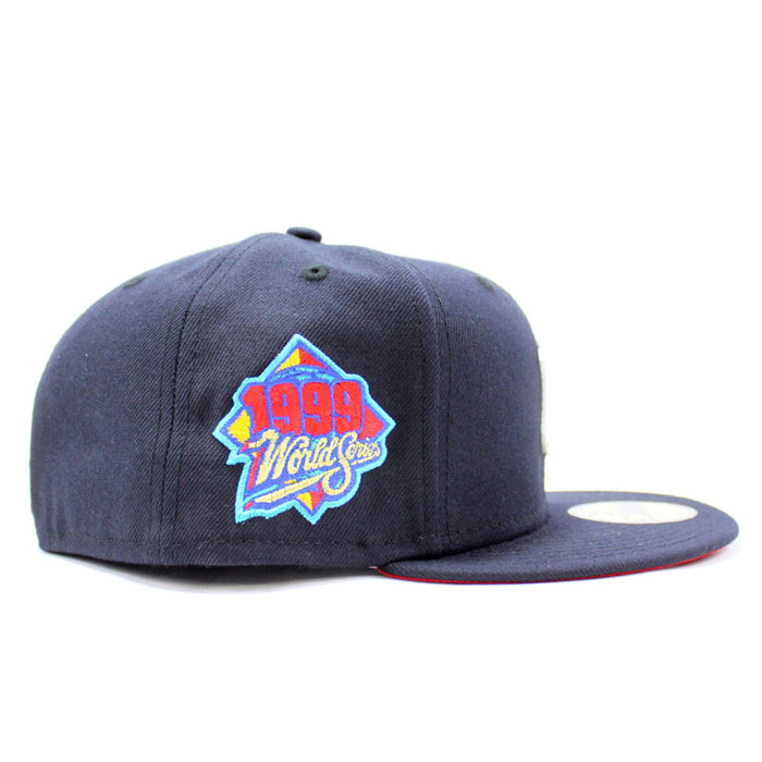 New York Yankees 1999 World Series New Era 59Fifty Fitted Hat (Glow in the Dark Logo Red Under Brim)