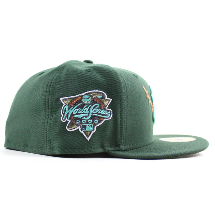 New York Yankees 2000 World Series New Era 59Fifty Fitted Hat (Zombie Pack Green Olive Under Brim)
