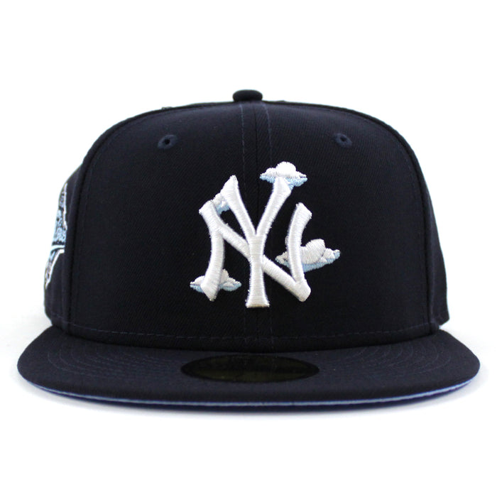New York Yankees COMIC CLOUD 1996 World Series New Era 59Fifty Fitted Hat (Team Color Sky Blue UnderBrim)