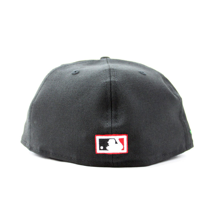 New York Yankees Rose 27 World Championships 59Fifty New Era Fitted Hat (Black Red Under Brim)