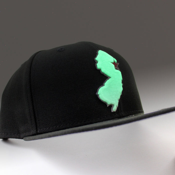 NJ State New Era 59Fifty Fitted Hat (GITD Black Gray Under Brim)