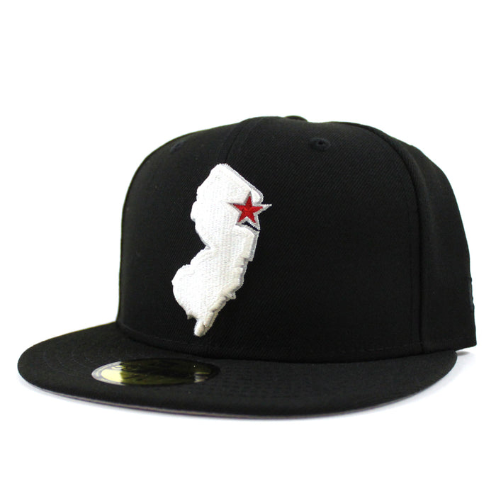 NJ State New Era 59Fifty Fitted Hat (GITD Black Gray Under Brim)