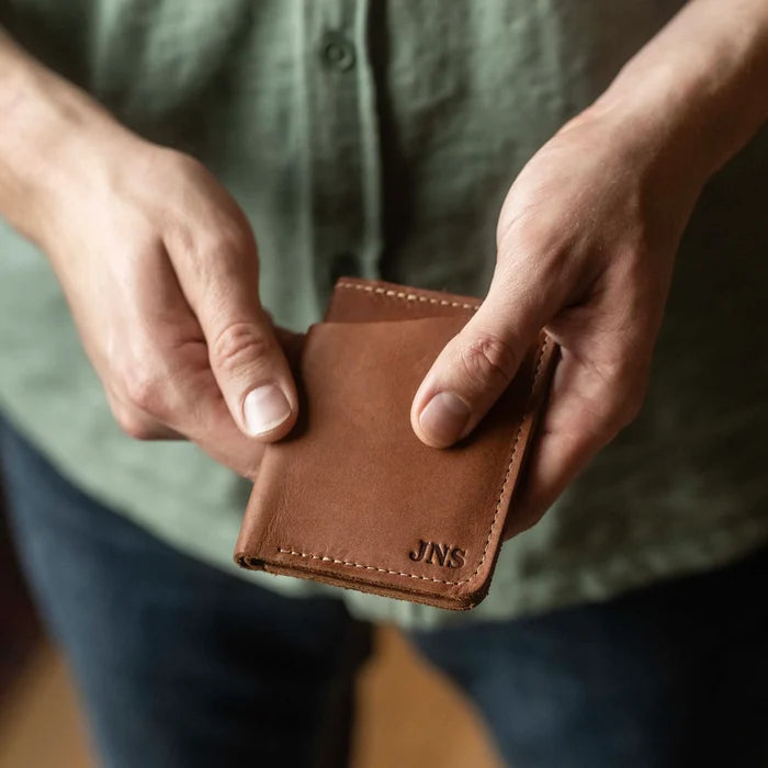 No. 714 Babe Ruth Fine Leather Bifold Front Pocket Wallet | Holtz Leather Co.