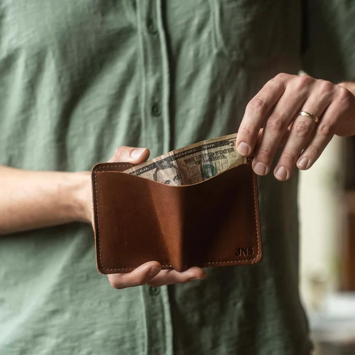 No. 714 Babe Ruth Fine Leather Bifold Front Pocket Wallet | Holtz Leather Co.