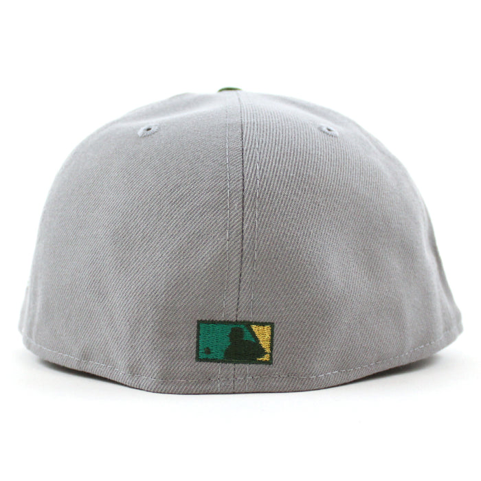 Oakland Athletics 1973 World Series New Era 59Fifty Fitted Hat (Gray Dark Green Green Under Brim)