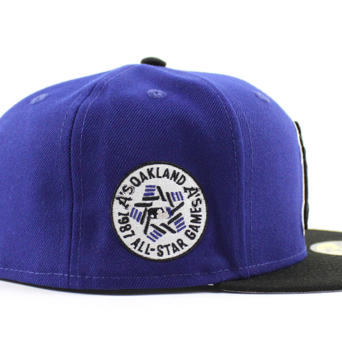 Oakland Athletics 1987 All Star Game New Era 59Fifty Fitted Hat (GITD Royal Blue Black Gray Under Brim)