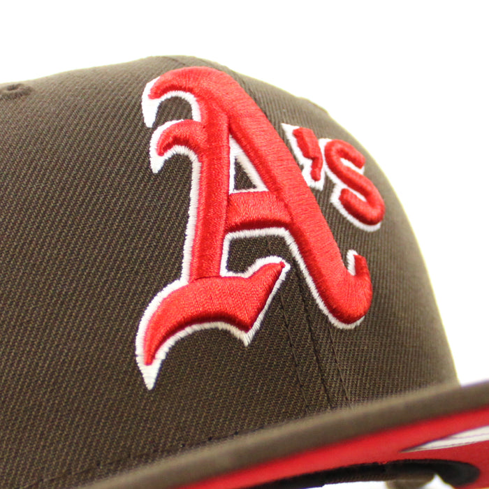 Oakland Athletics 1987 All-Star Game New Era 59Fifty Fitted Hat (GITD Walnut Red Under Brim)