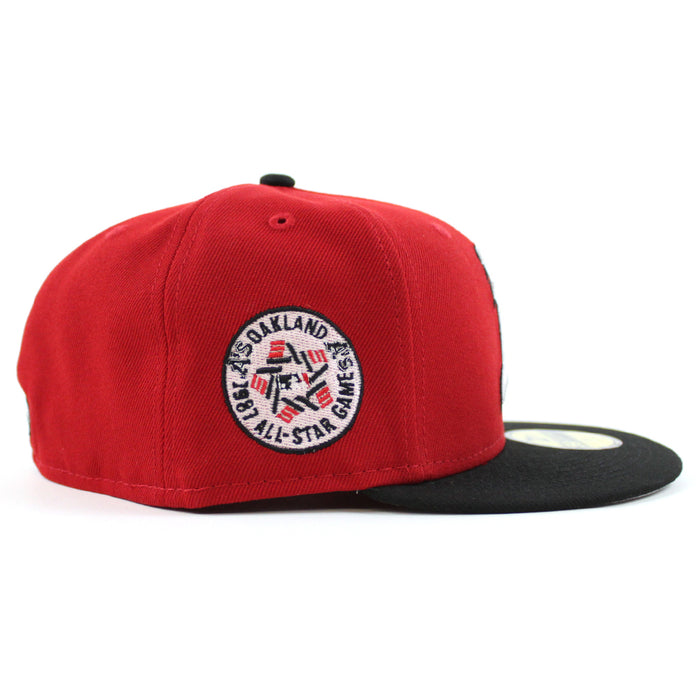 Oakland Athletics 1987 All Star Game New Era 59Fifty Fitted Hat (Red Black Gray Under Brim)
