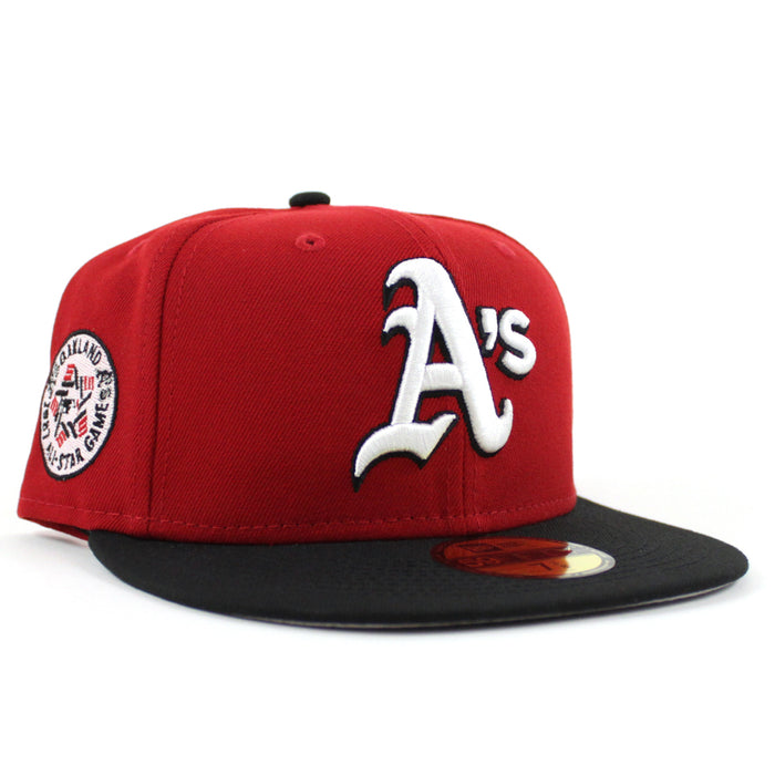 Oakland Athletics 1987 All Star Game New Era 59Fifty Fitted Hat (Red Black Gray Under Brim)