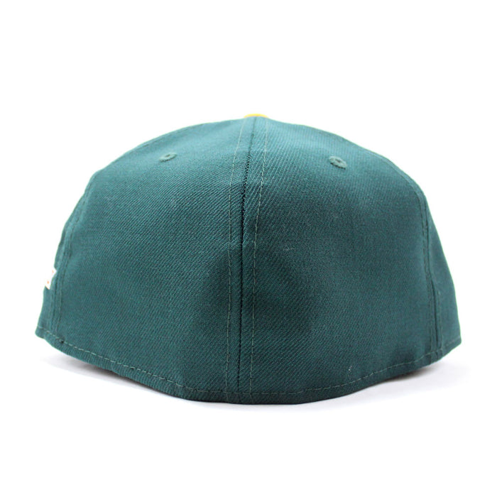 Oakland Athletics 1989 World Series New Era 59Fifty Fitted Hat (BATTLE OF THE BAY Green Yellow & Gray Under Brim)