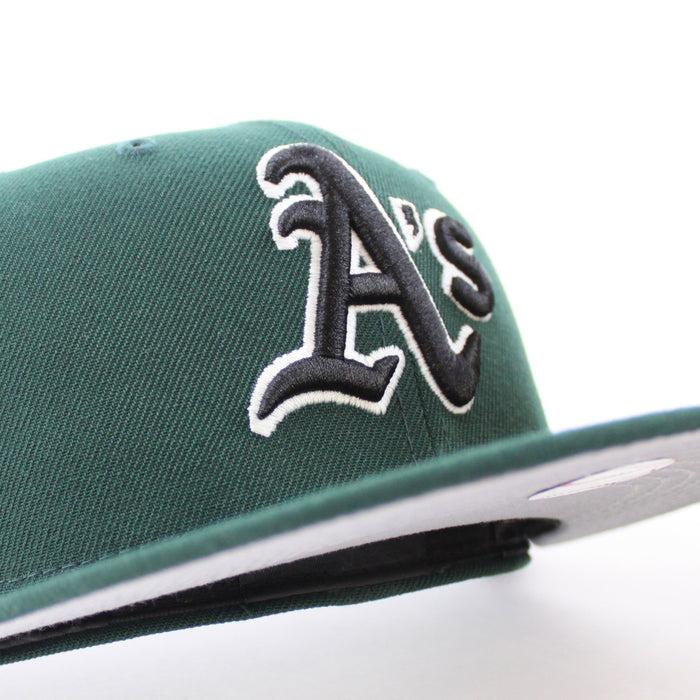 Oakland Athletics 50TH ANNIVERSARY New Era 59Fifty Fitted Hat (GITD Green Gray Under Brim)
