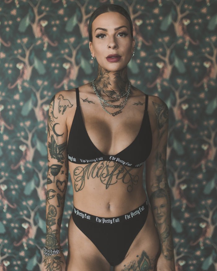 Onyx Cotton Thong - 3XL Left!