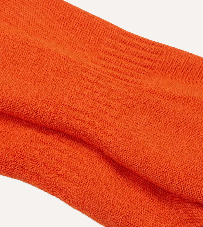 Orange Cotton Sports Socks
