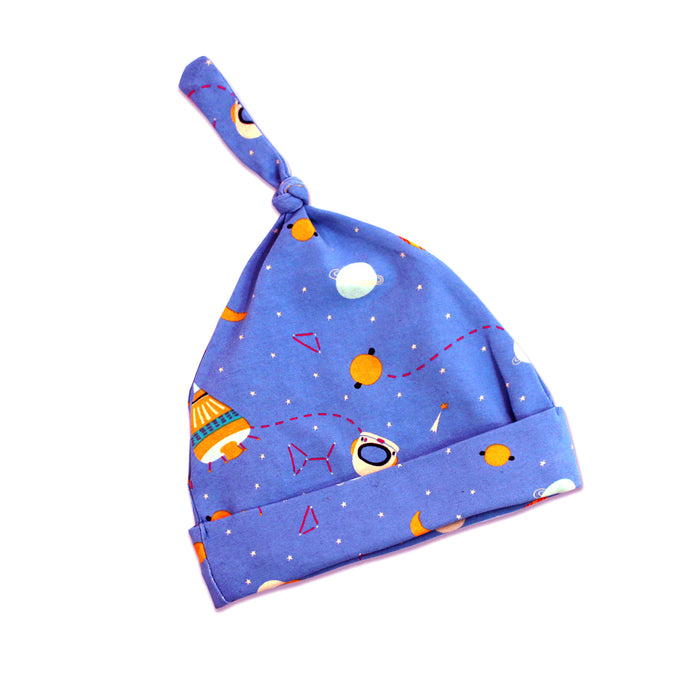 Organic Cotton Baby Knot Hat - Space Dream