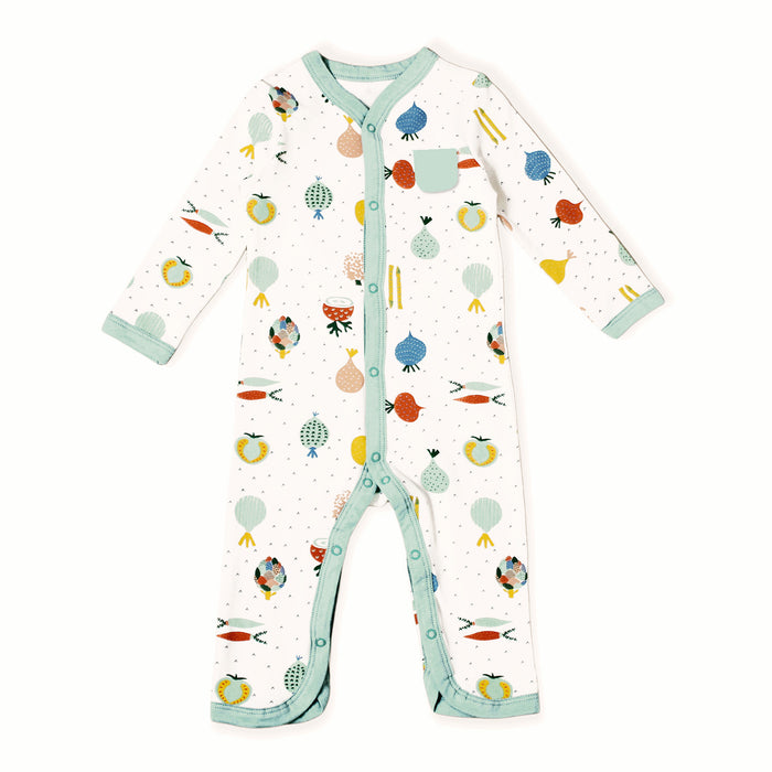Organic Cotton Coverall Romper for Babies - Veggie Salad by Viverano
