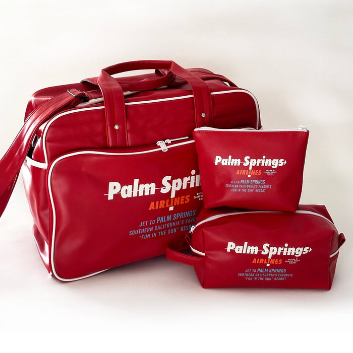 Palm Springs Airlines Weekender Bag - Red - Destination PSP
