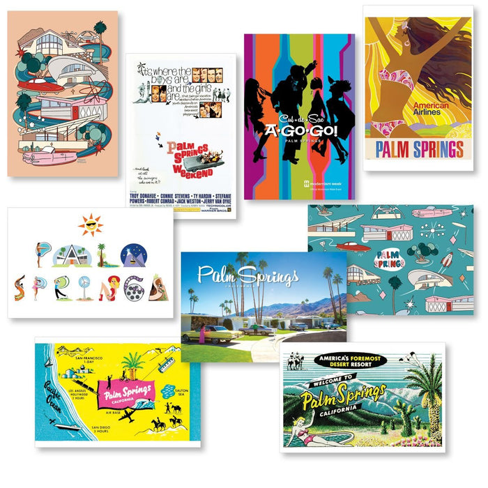 Palm Springs Postcard Set of 9 - Destination PSP