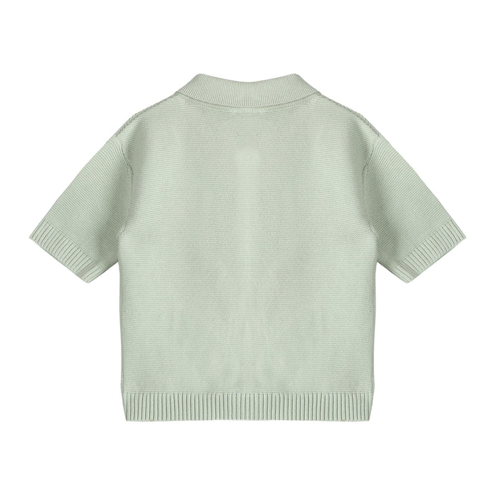 Palm Trees Embroidered Baby Shirt Back (Organic Cotton)