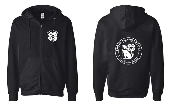 Parker Barkers Zip Up Hoodie- 3 designs