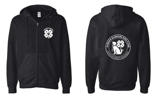 Parker Barkers Zip Up Hoodie- 3 designs