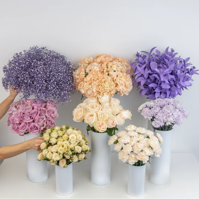 Pastels With Pizzazz Bouquet Bar Flower Kit Close Up - Image