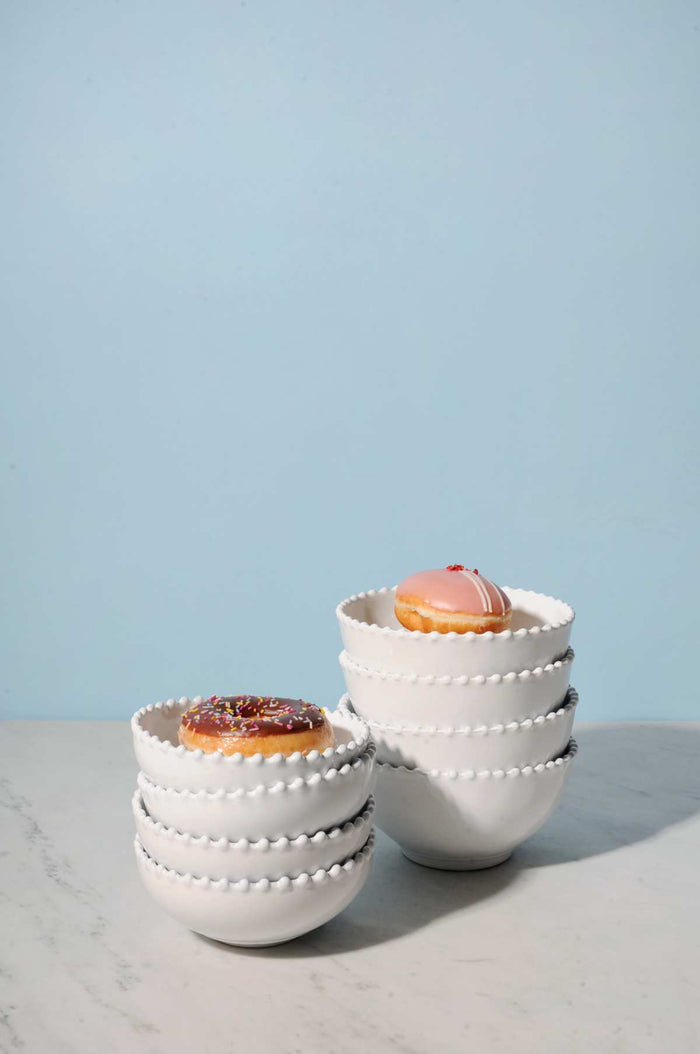 Pearl White Low Bowl