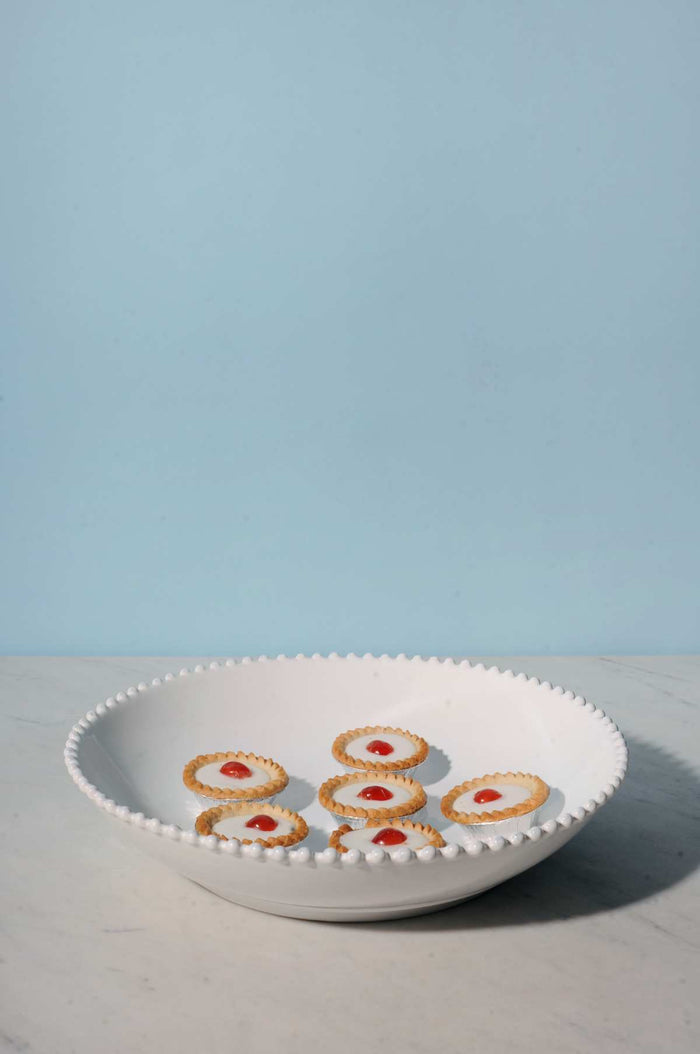 Pearl White Serving Bowl