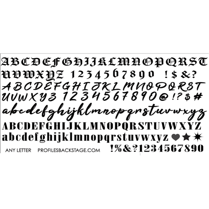 PF Stamping Plate Any Letter