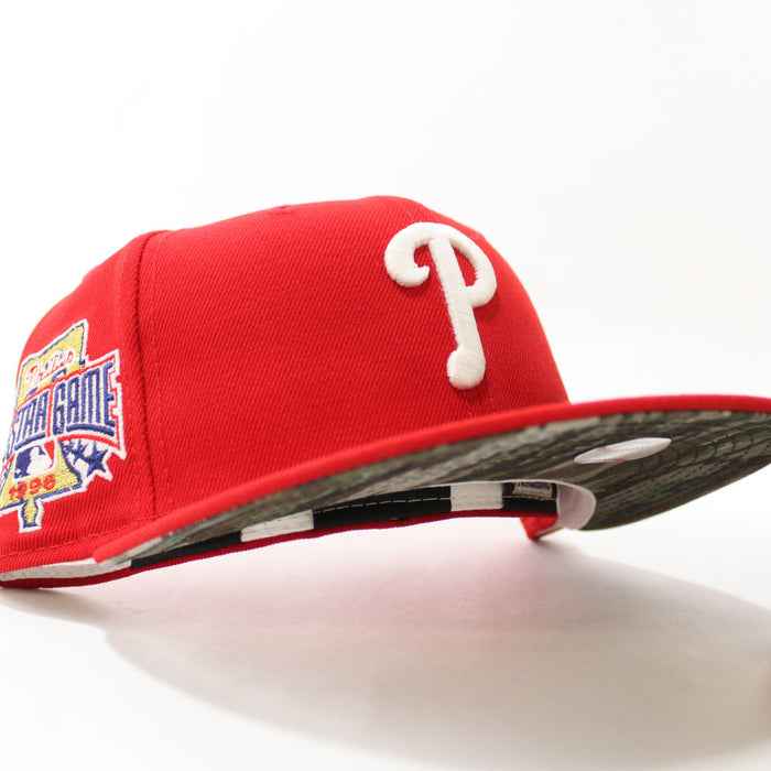 Philadelphia Phillies 1996 All-Star Game 59Fifty New Era Fitted Cap V2 (Glow in the Dark Red Forest Camo Under Brim)