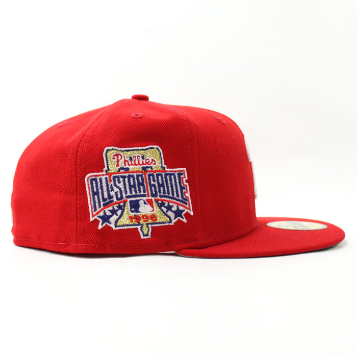 Philadelphia Phillies 1996 All-Star Game 59Fifty New Era Fitted Cap V2 (Glow in the Dark Red Forest Camo Under Brim)