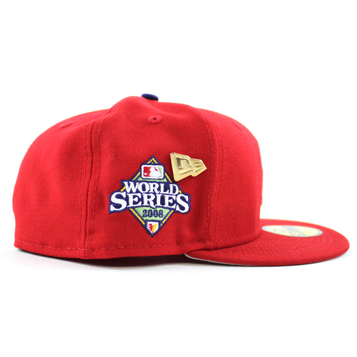 Philadelphia Phillies 2008 World Series New Era 59Fifty Fitted Hat (59FIFTY DAY - Team color Gray Under Brim)