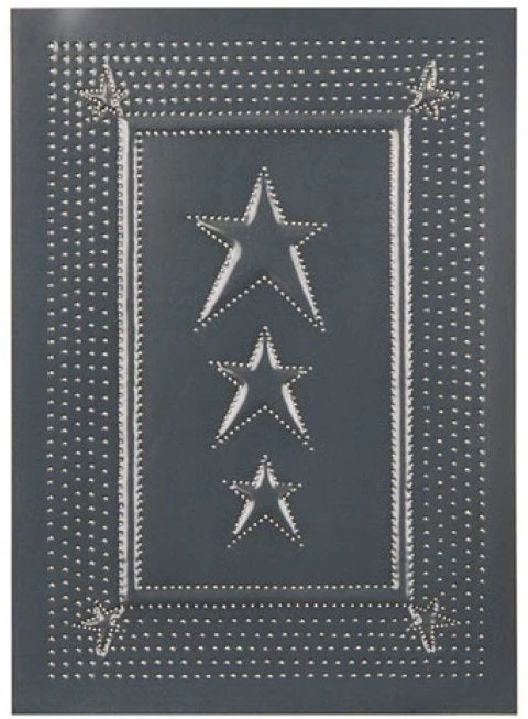 Pie Safe Tin 3 Star Embossed panel