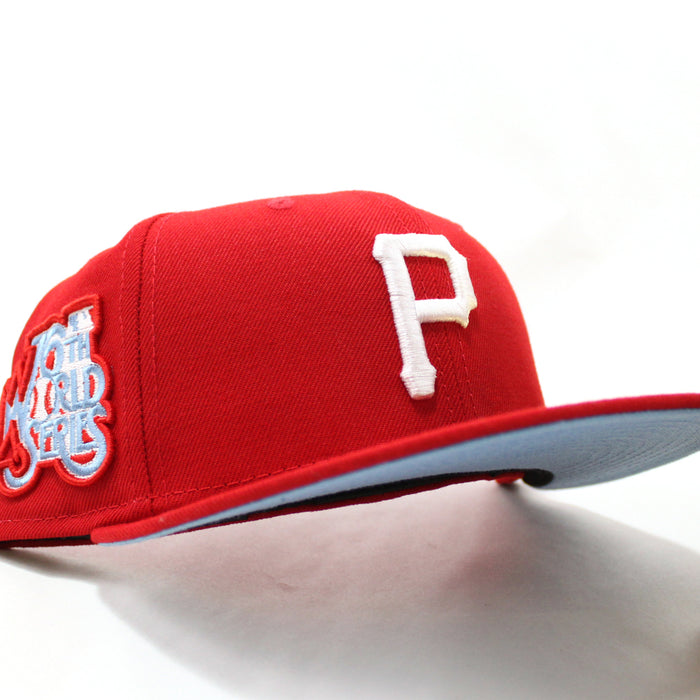 Pittsburgh Pirates 1979 World Series New Era 59Fifty Fitted Hat (Red Sky Blue Under Brim)