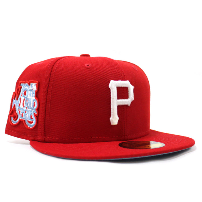 Pittsburgh Pirates 1979 World Series New Era 59Fifty Fitted Hat (Red Sky Blue Under Brim)