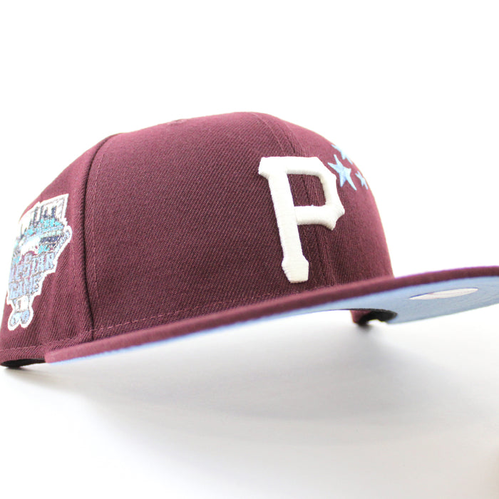 Pittsburgh Pirates 2006 All-Star Game 59Fifty New Era Fitted Hat (GITD Maroon Sky Blue Under Brim)