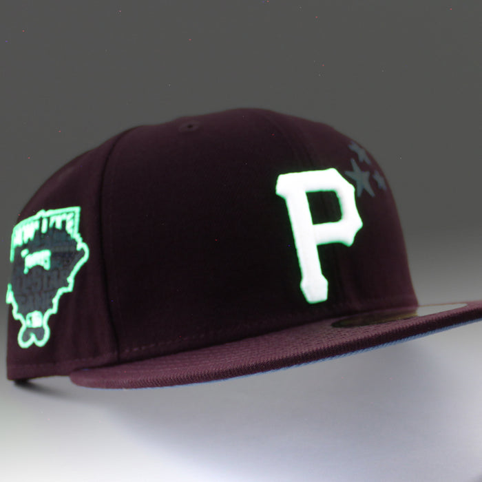 Pittsburgh Pirates 2006 All-Star Game 59Fifty New Era Fitted Hat (GITD Maroon Sky Blue Under Brim)